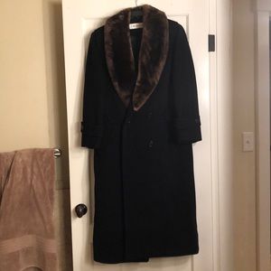 I. Magnin Wool Coat with Beaver Collar Size 10